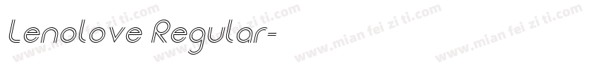 Lenolove Regular字体转换